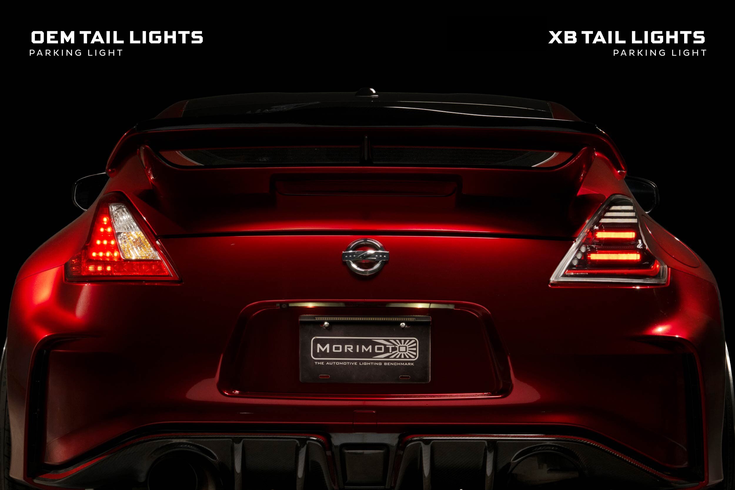 LF418 | Morimoto XB LED Tail Lights Gen 2 09-21 Nissan 370Z Black Red